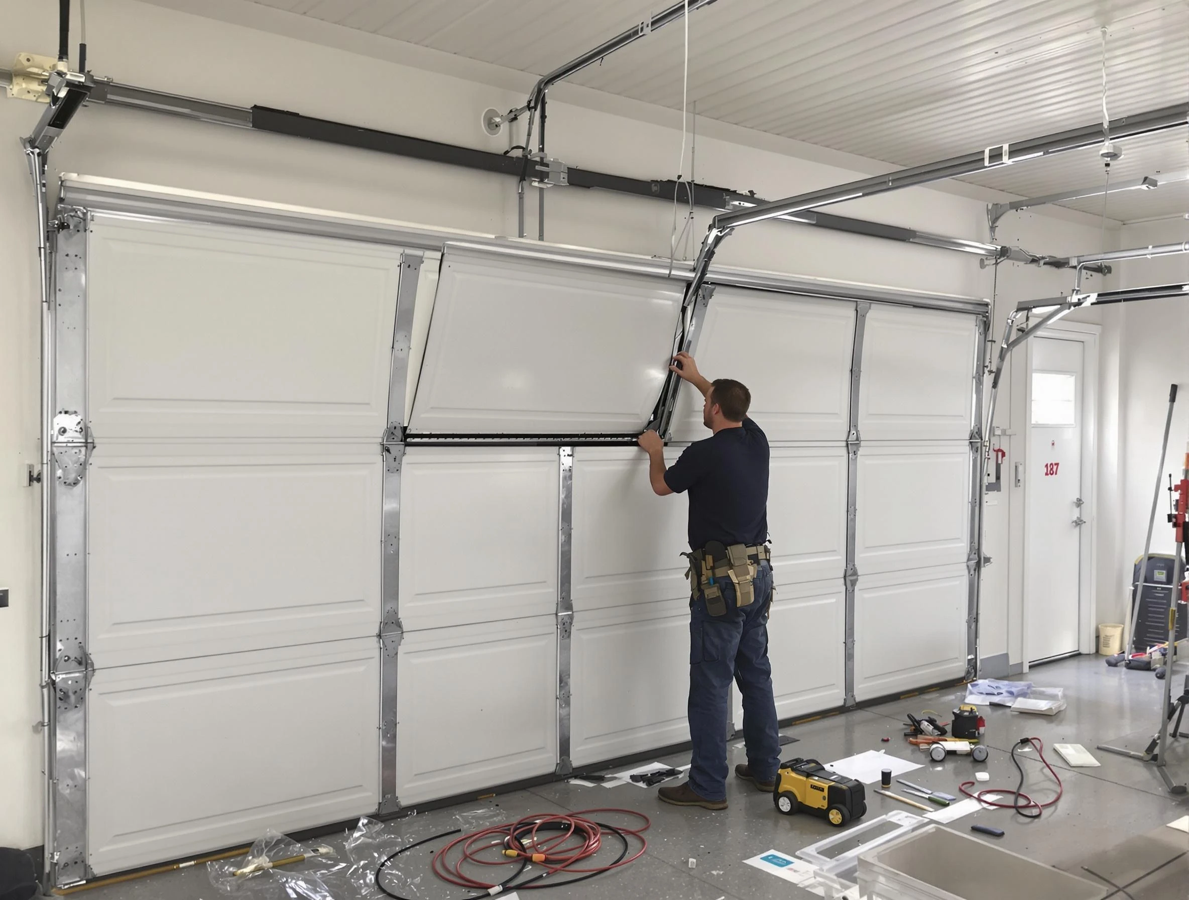 Garage Door Section Replacement in Dormont