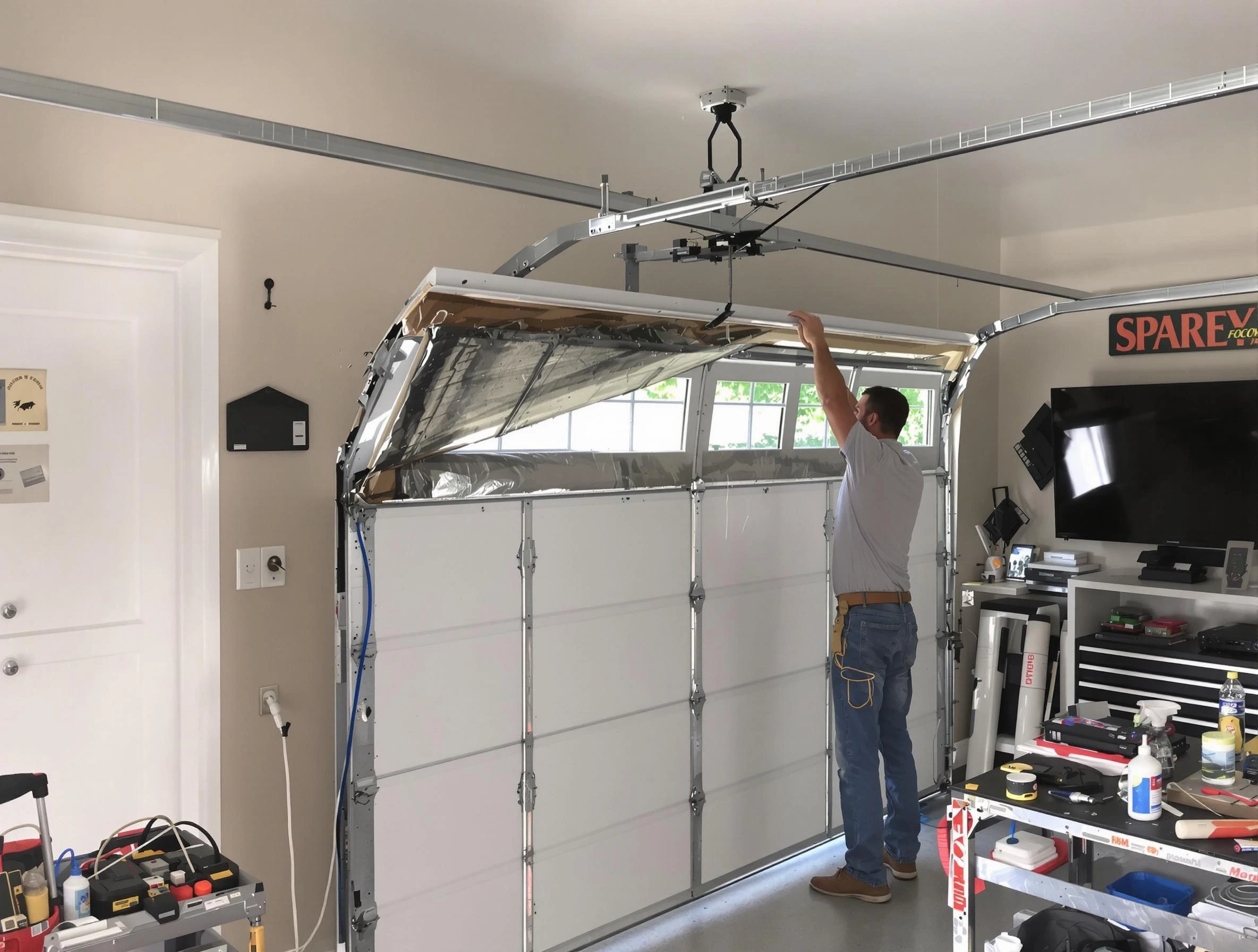 Garage door section replacement by Dormont Garage Door Repair in Dormont